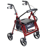 drive Duet 4 Wheel Rollator, Burgundy